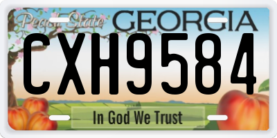 GA license plate CXH9584
