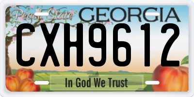 GA license plate CXH9612