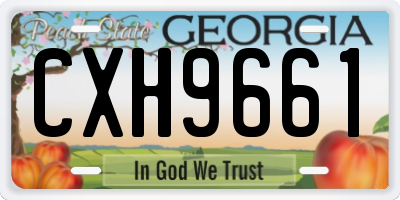 GA license plate CXH9661