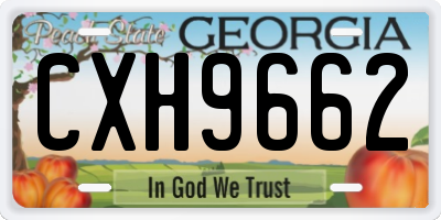 GA license plate CXH9662