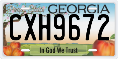 GA license plate CXH9672