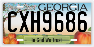 GA license plate CXH9686