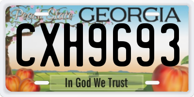 GA license plate CXH9693