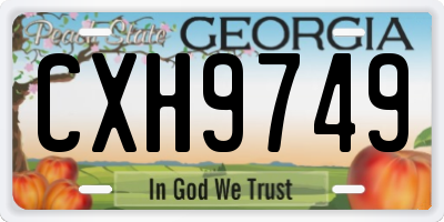 GA license plate CXH9749