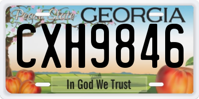 GA license plate CXH9846