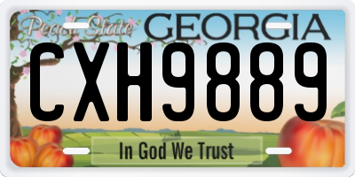 GA license plate CXH9889