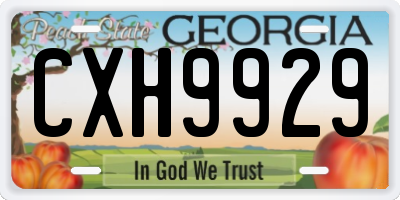 GA license plate CXH9929