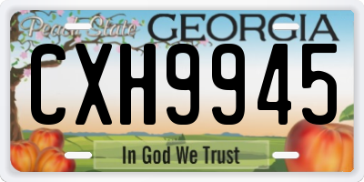 GA license plate CXH9945