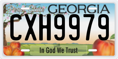 GA license plate CXH9979