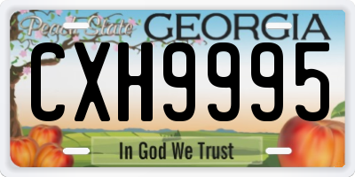GA license plate CXH9995