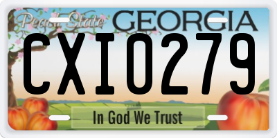 GA license plate CXI0279