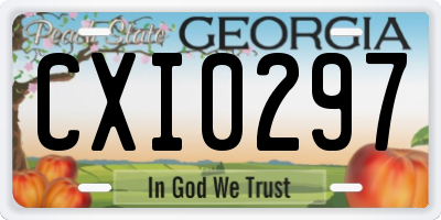 GA license plate CXI0297