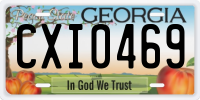 GA license plate CXI0469
