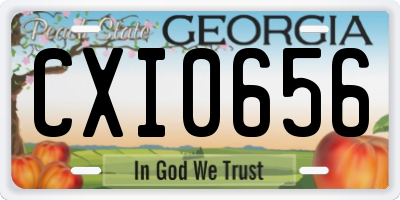 GA license plate CXI0656