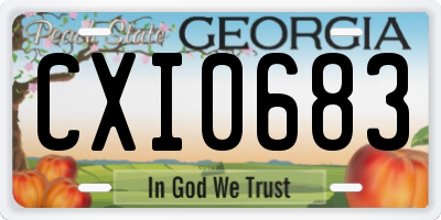 GA license plate CXI0683