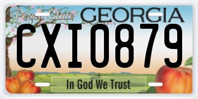 GA license plate CXI0879