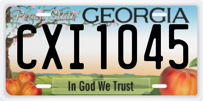 GA license plate CXI1045