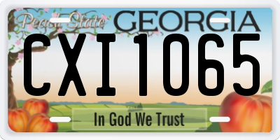 GA license plate CXI1065