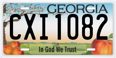 GA license plate CXI1082