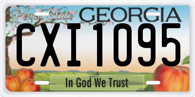 GA license plate CXI1095