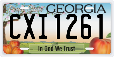 GA license plate CXI1261