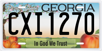 GA license plate CXI1270