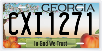 GA license plate CXI1271