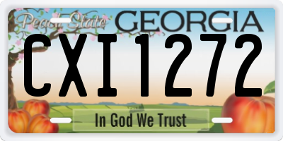 GA license plate CXI1272