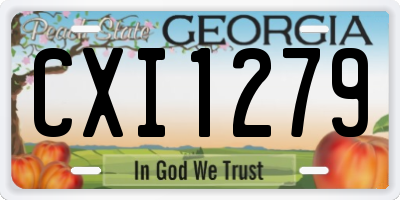 GA license plate CXI1279