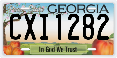 GA license plate CXI1282