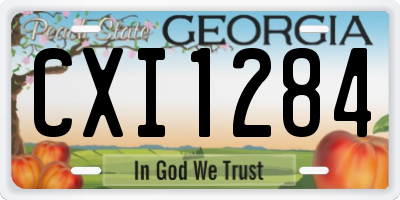 GA license plate CXI1284