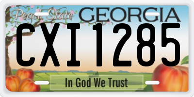 GA license plate CXI1285