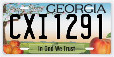 GA license plate CXI1291