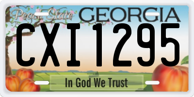 GA license plate CXI1295