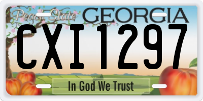 GA license plate CXI1297