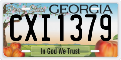 GA license plate CXI1379