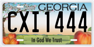 GA license plate CXI1444