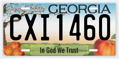 GA license plate CXI1460