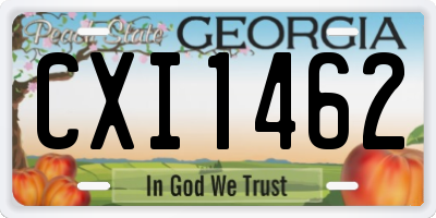 GA license plate CXI1462