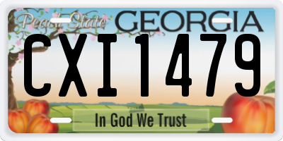 GA license plate CXI1479