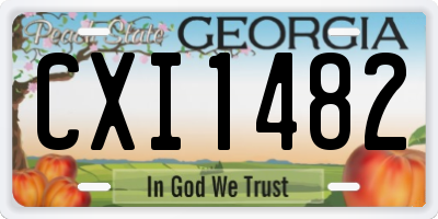 GA license plate CXI1482