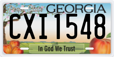 GA license plate CXI1548
