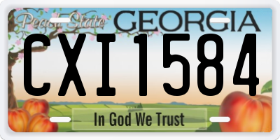 GA license plate CXI1584