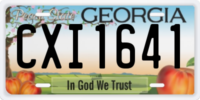 GA license plate CXI1641