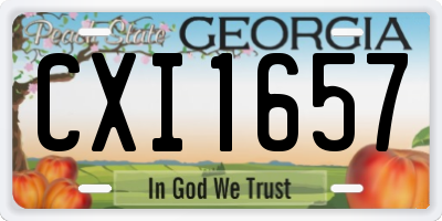 GA license plate CXI1657
