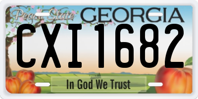GA license plate CXI1682