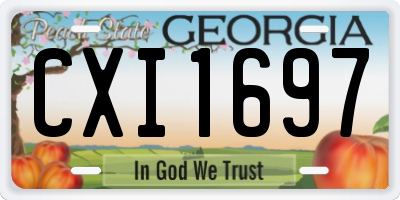GA license plate CXI1697
