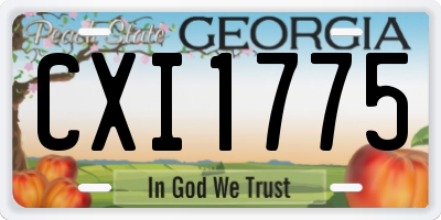 GA license plate CXI1775