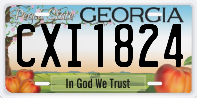 GA license plate CXI1824
