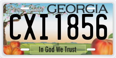 GA license plate CXI1856